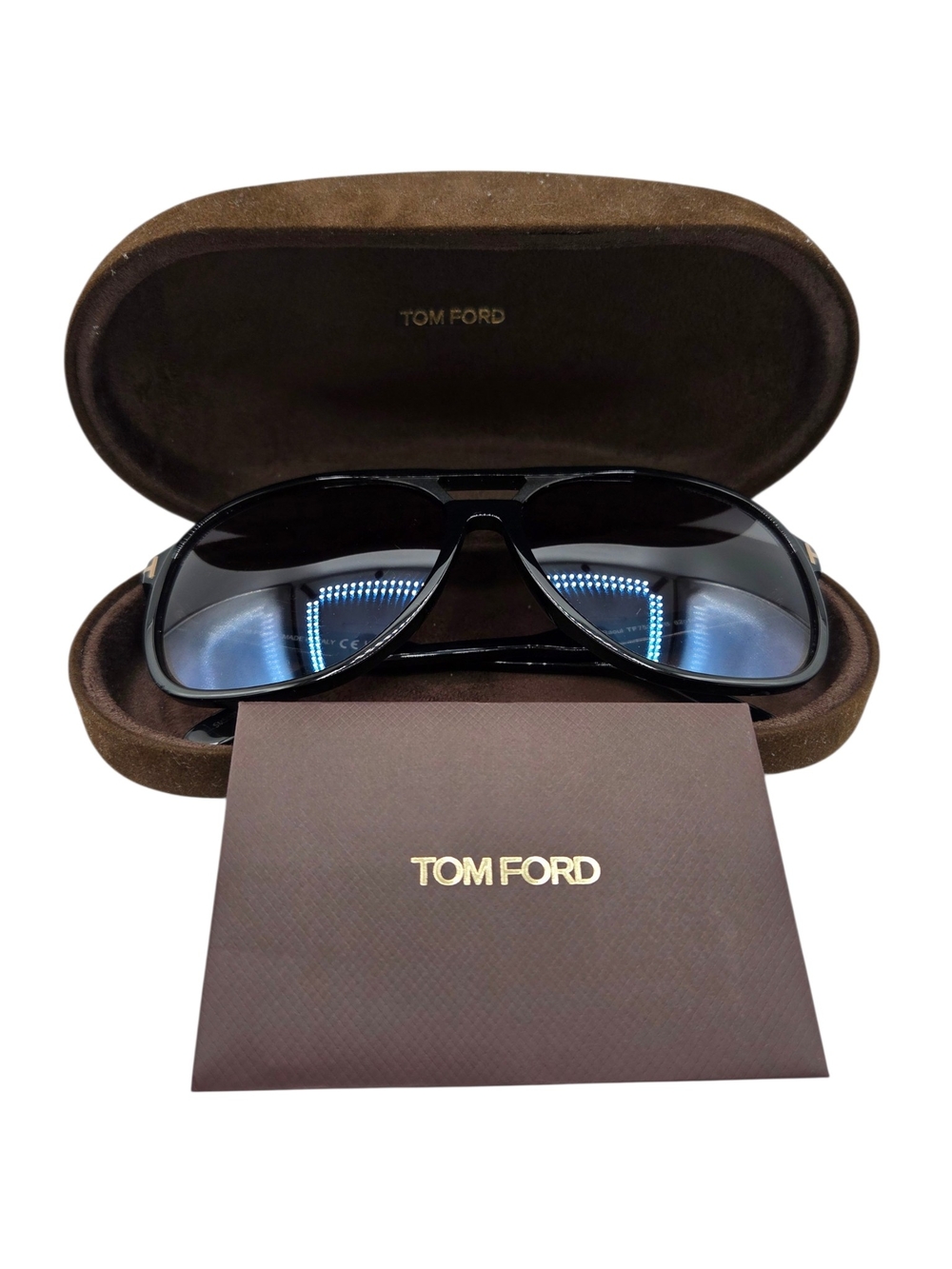Tom Ford Men’s Black Aviator Sunglasses